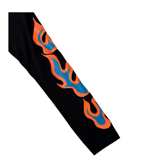 Savage X Fenty Racer X High Waist Legging Black with Flames - Picture 4 of 9